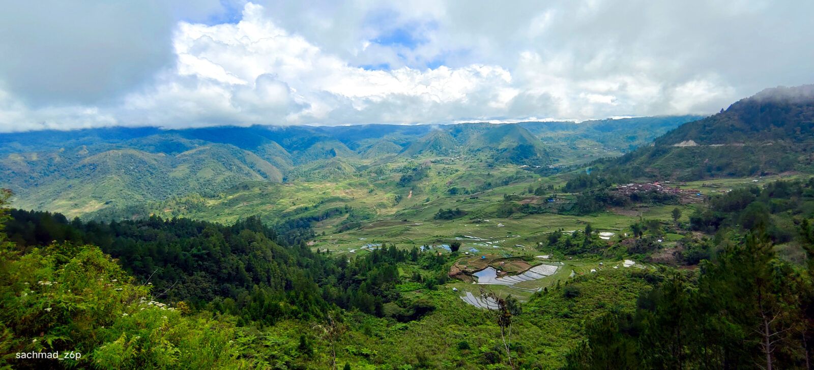 Photograph of the landscape in North Luwu, Indonesia